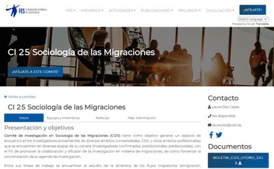 CI Sociología de las Migraciones (CI25)