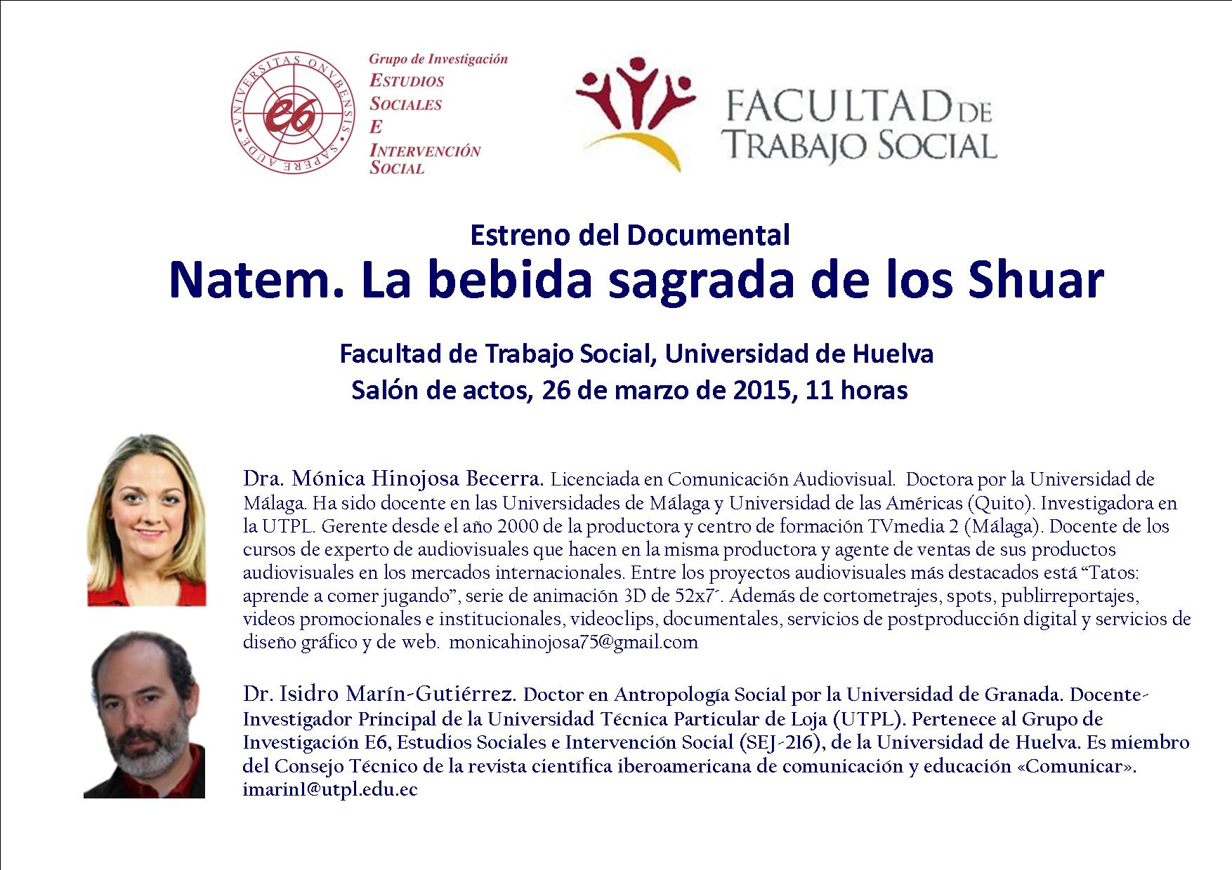 Estreno del Documental Natem. La bebida sagrada de los Shuar